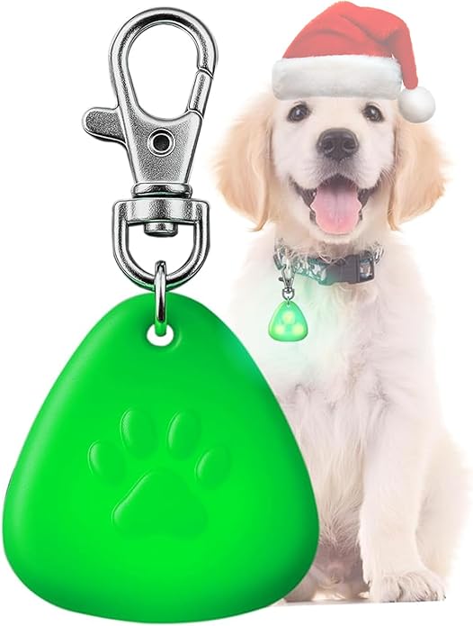QUELIEN LED Dog Safety Pendant – Night Visibility, Durable, Long Battery Life, Easy Clip-on for All Dogs, Blue
