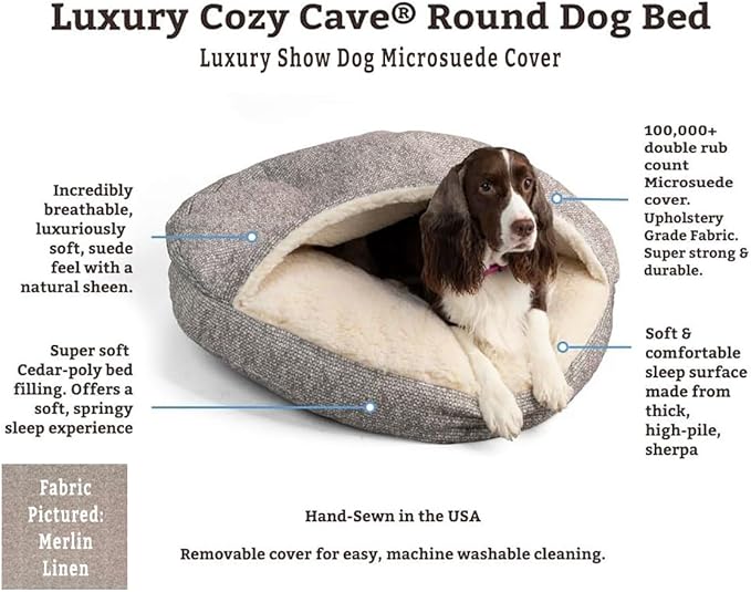 Snoozer Luxury Orthopedic Cozy Cave Pet Bed, Showdog Collection, Extra Large – Merlin Pewter