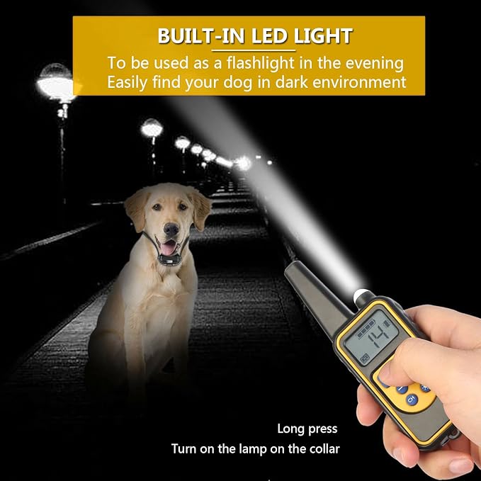 Heaflex Electric Dog Training Collar with Remote 1640FT, E-Shock, Safe Training Modes, Rechargeable IP67 Waterproof Collars for 1 Dog (Black)