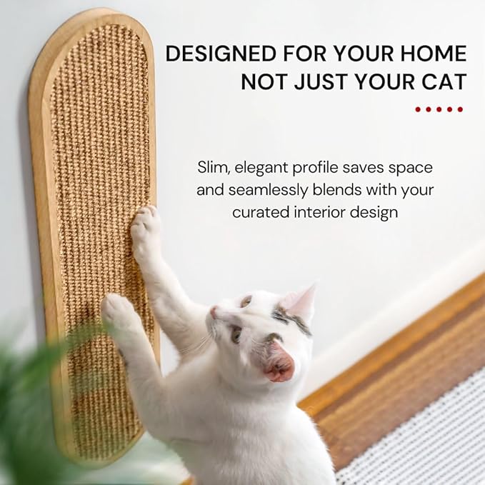 7 Ruby Road Wall Mounted Cat Scratcher - Indoor Vertical Scratching Board for Cats - Scratch Pad Post - Wall Furniture