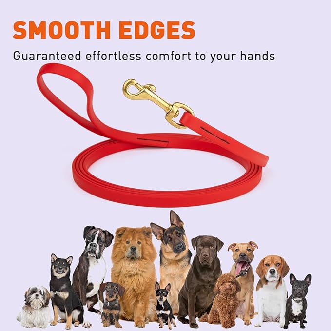 Viper K9 Biothane Working Dog Leash Waterproof Lead for Tracking Training Schutzhund Dog Sport and Search - Odor-Proof Long Line with Solid Brass Snap for Puppy Medium and Large - Water Friendly