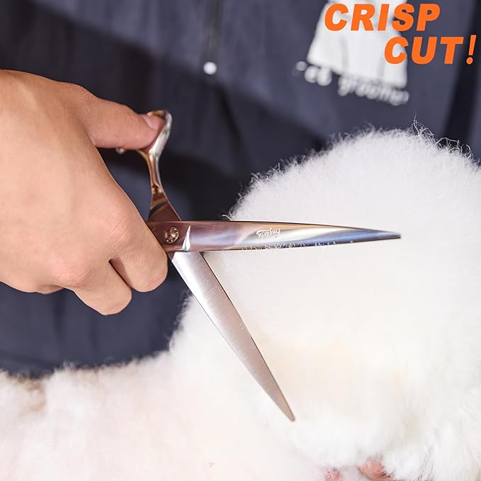High-end Professional Dog Grooming Scissors Pet Grooming Shears 8 Inches Extremely Very Sharp Made Of Stainless Steel Alloy By Hand For Dog Cat Groomer