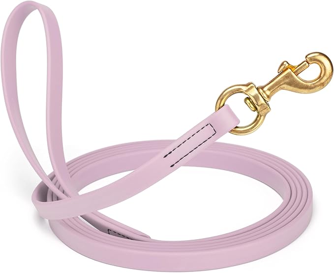 Viper Biothane K9 Working Dog Leash Waterproof Lead for Tracking Training Schutzhund Odor-Proof Long Line with Solid Brass Snap for Puppy Medium and Large Dogs, 10ft Pastel Purple