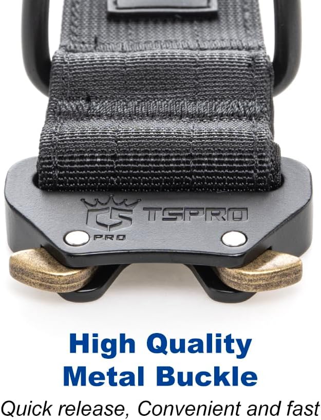 TSPRO Premium Dog Collars Tactical Dog Collar with Patch and Heavy Duty Quick-Release Metal Buckle Durable Thick and Adjustable for Medium to Large Dogs (Camo Blue M)