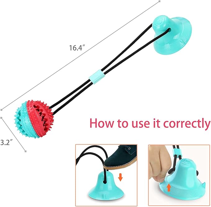 Dog Toys Chew Toys for Aggressive chewers, Puppy Training Treats Teething Rope Toys for Boredom Dog Puzzle Treat Food Dispensing Ball Toys for Puppies Teething (Blue)
