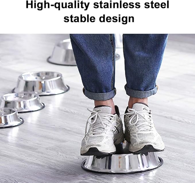 Stainless Steel Dog Bowls, 2.2 Cup/18oz Cat Bowl Water and Food with Rubber Base, Pet Bowls for Medium Dogs, Cats and Rabbit, 2Pack