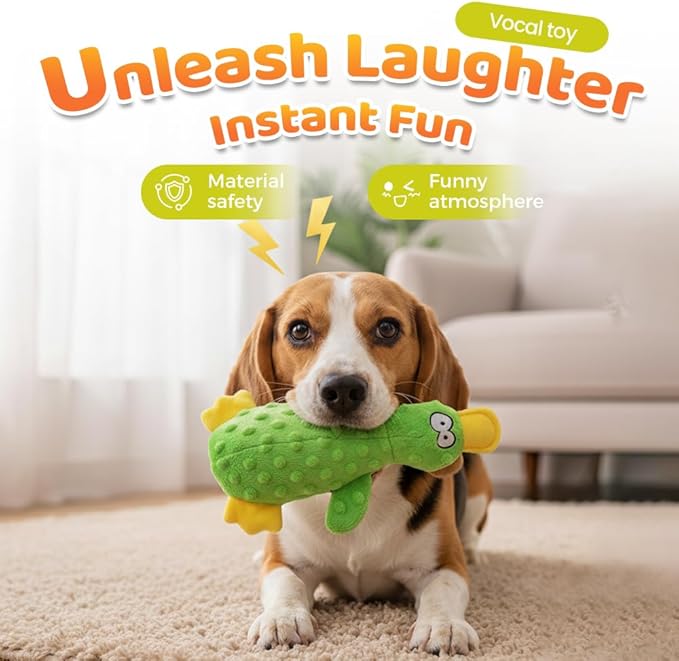 VLZLQ Duck Dog Toy, 2026 New Cute Yellow Stuffed Calming Duck Dog Toys with Soft Squeaker, Interactive Dog Toys for Aggressive Chewers (Purple)