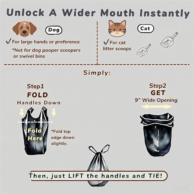 Ultra Thick RockRhino Dog Poop Bags - ECO Heavy Duty, Multi-Layer Bottom, 0% Plastic, 100% Home Compostable, Mint-Scented, Easy Open Tie Handles, Glove-Like Fit - 120 Bags