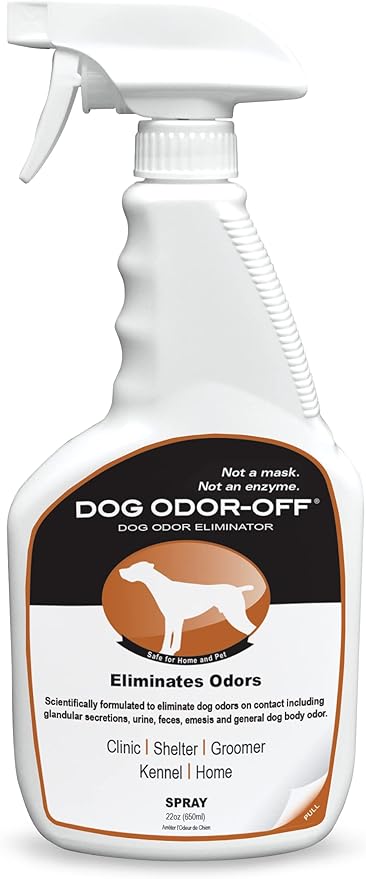 THORNELL Dog Odor-Off Pet Odor Eliminator Soaker Bottle – Ready to Use Dog Carpet Cleaner Soaker – Dog Urine Carpet Cleaner for Home, Glandular Secretions, Feces Odors (22 Fl Oz)