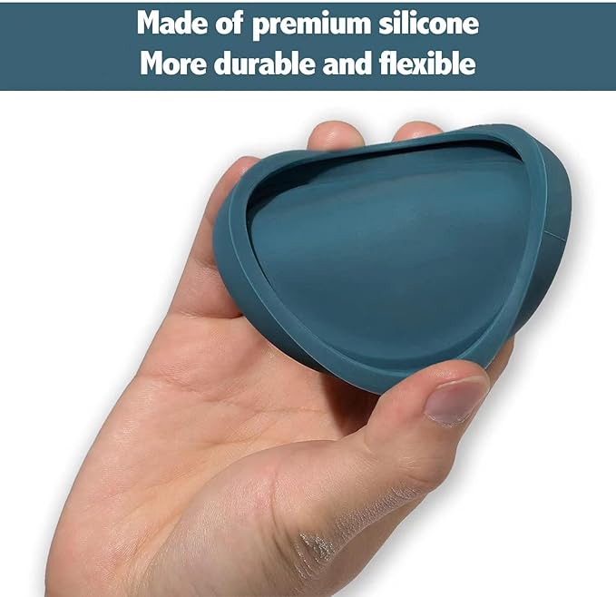 OHMO - 2 Pack Cat Food Can Lids, Small (3 oz) Silicone Can Covers for Pet Food Cans 2.5 oz Cat Food Cans, Dark Blue