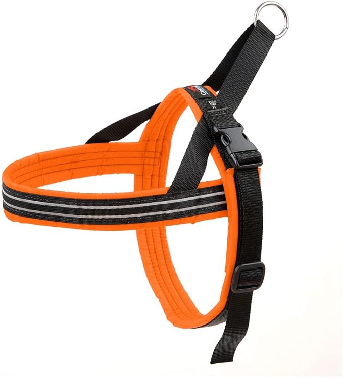 ComfortFlex Sport Dog Harness – No-Choke, Fully Padded, Non-Chafing Harness with Control Handle – Reflective, Lightweight, Adjustable for Active Dogs - Medium/Large, Hunter Orange