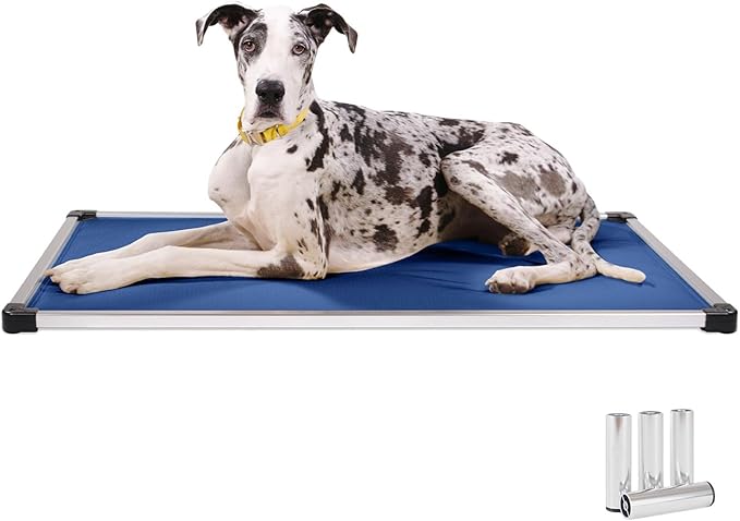 K9 Ballistics Chew Proof Armored XXL Crate Bed 50 x 33 for XX Large Dogs - Virtually Indestructible Pad, Preassembled, Withstands Aggressive Chewers - Fits 54" Wire Crates, Blue Quartz