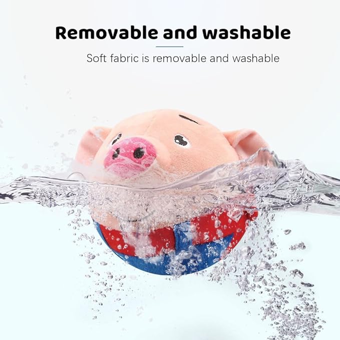 Active Moving Pet Plush Toy, 2024 Upgraded Active Moving Pet Plush Interactive Dog Toys, Talking Squeaky Moving Ball Toy, Washable Cartoon Pig Plush Sound Electronic Dog Toy (Hamster-3)