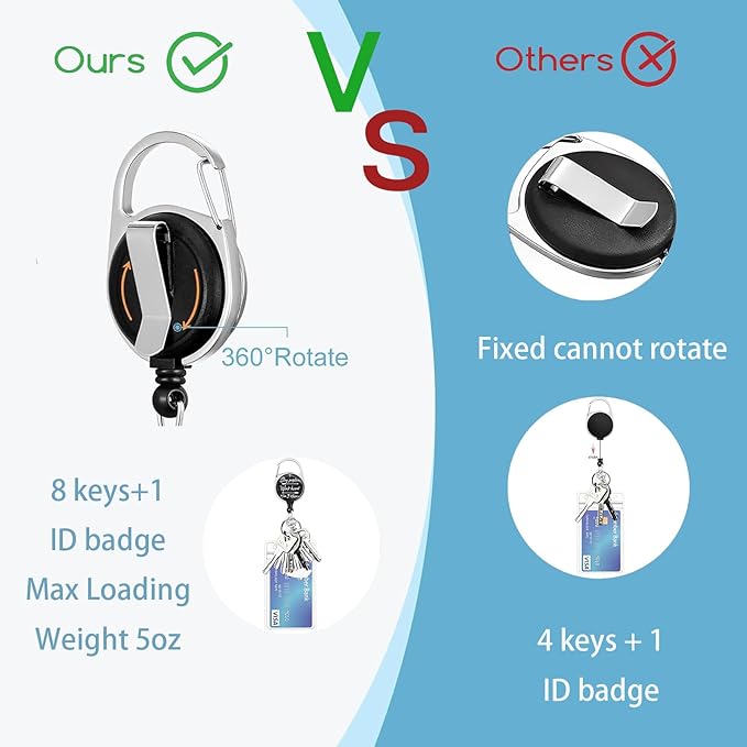 with ID Card Holder Caregiver Worker, Office School Lanyard Key Ring Mountain and Tree Name Tag Retractable Heavy Duty Badge Reel Clip Vertical ID Card Protective Case