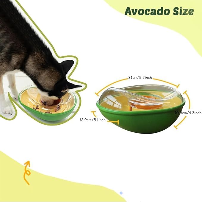 Slow Feeder Dog Bowls, Dog Puzzle Toy, Dogs Enrichment Toys, Rewarding Dogs Treat Dispensing Ball Leaking Food Puzzle Feeding for Slow Feeding Mental Exercise Cats Activity Ball