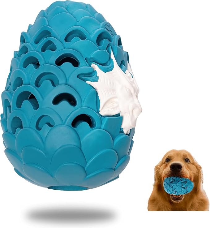 YCLWBG Aggressive Chewer Dog Toys: Indestructible Dragon Egg Treat Dispensing Toy