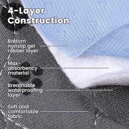 Washable Pee Pads for Dogs,2 Pack Extra Large 72"x72" Super Absorbent Reusable Puppy Pads,Non-Slip 100% Waterproof Dog Pee Pads,Pet Training Pads for Couch, Crate,Potty Training,Floor