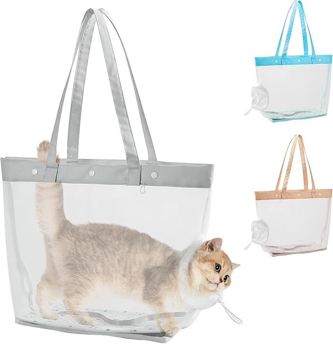 Cat Bag Cat Carrier Soft Cats Carrier, Pet Carriers for Walking with Feet Exposed, Ventilation Openings That Allow the Head and Tail to Protrude, For Kittens and Puppies Weighing up to 10 Pounds Beige
