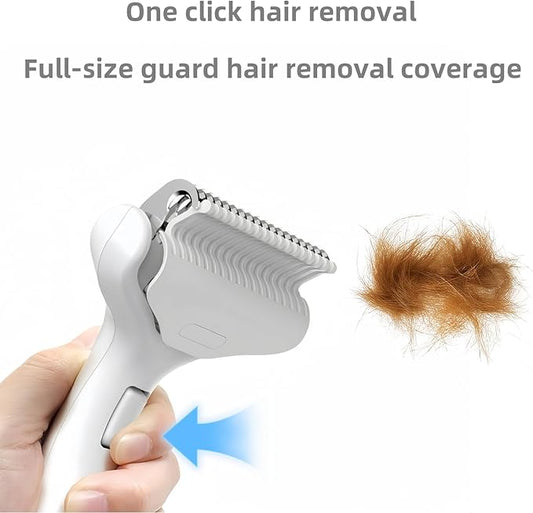 Undercoat Rake for Dogs & Cats, Deshedding Brush for Long haired Pets,Dog Brush for Shedding with Release Button,Best Cat Undercoat Brush&Deshedding Tool for Grooming