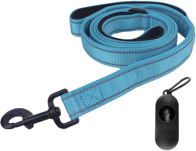 Dog Leash, Heavy Duty Dog Leash, Leashes for Large Breed Dogs 6FT, Double Handle Dog Leash, Reflective Training Lead, Perfect for Medium to Large Dogs(6FTBlue)