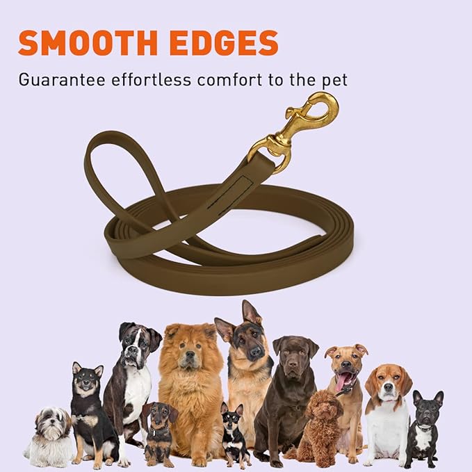 Viper K9 Biothane Working Dog Leash Waterproof Lead For Tracking Training Schutzhund Dog Sport & Search - Odor-Proof Long Line With Solid Brass Snap For Puppy Medium and Large 3/4" x 20ft Coyote Brown