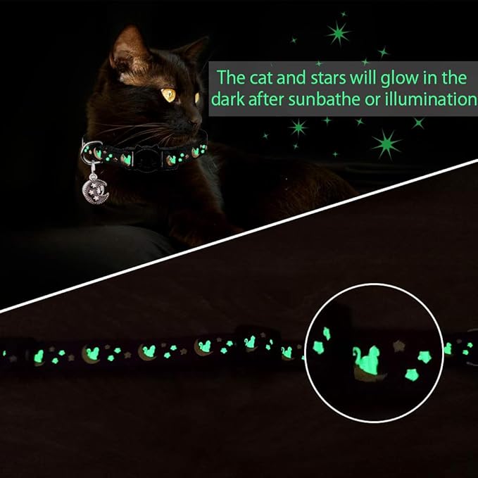 2Pcs Breakaway Cats Collars Cat Collars for Boy & Girl Cats Adjustable Kitten Collars with Bell,Purple+Scarlet,8"-13.1"