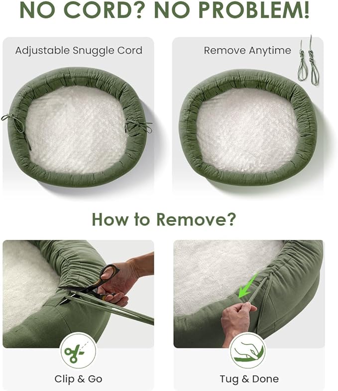Orthopedic Dog Bed for Large Dogs, Pet Sofa Bed with Egg Crate Foam, 4-Sided Bolster, Removable Washable Cover & Anti-Slip Bottom, XX-Large Calliste Green