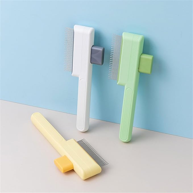 SelfCleaning Pet Detangling Brush Fine Teeth Hair Comb for Small to Large Dog Loose Furs Deshedding Grooming Tool 2pcs Ergonomic Pet Grooming Brush