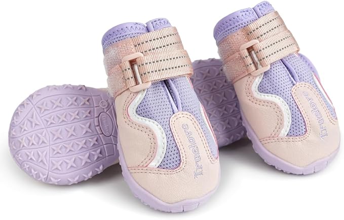 MOKCCI Truelove Dog Boots,Waterproof Pet Shoes with Reflective Straps for Paw Protectors Small Medium Large Dog Summer Winter Snow Outdoor Walking