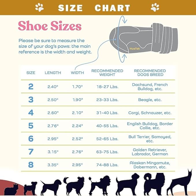 PK.ZTopia Waterproof Dog Boots, Dog Outdoor Shoes for Medium to Large Dogs with Two Reflective Fastening Straps and Rugged Anti-Slip Sole (Black 4PCS).