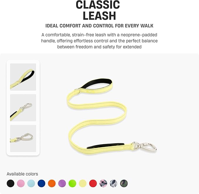 DF Co. Classic Dog Leash | Strain-Free, Shock Resistant, Prevents Jolts, Maintain Control | Durable Waterproof Material with Heavy Duty Clip & D-Ring (Pink Camo, Regular)