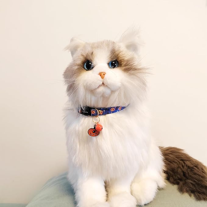 2 Pack Breakaway cat Collars with Bell,Safety Quick Release Pendant Cute Kitten Collar,Adjustable 20-30cm (Halloween4, 20-30cm)
