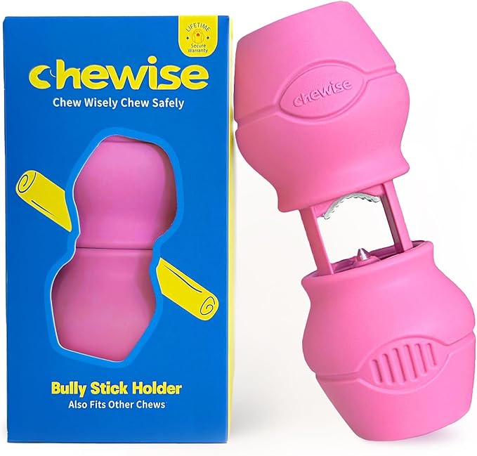 PetClan Chewise Bully Stick Holder, Improved Bully Sticks Holder, Ultimate Secure Heavy Duty, BPA-Free Safety Device to Prevent Choking, Fits Various Bully Sticks and Dog Sizes