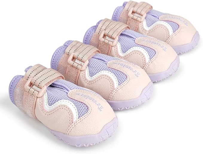 MOKCCI Truelove Dog Boots,Waterproof Pet Shoes with Reflective Straps for Paw Protectors Small Medium Large Dog Summer Winter Snow Outdoor Walking