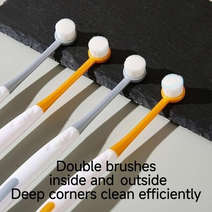 RYUNOSUKE Professional Pet Toothbrush for Small & Large Animals (Yellow)