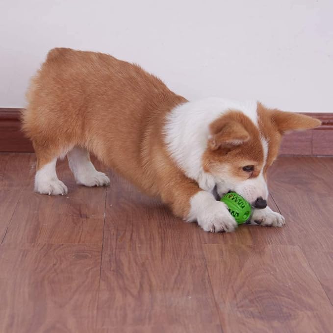 ONTWOPETS Dog Ball Toy - Interactive Dog Enrichment, Mental Stimulation Treat Embedding Rubber Ball Reduce Boredom (2 inches)