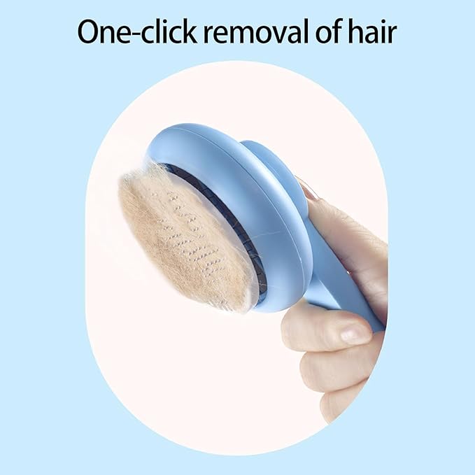 ABS Pet Deshedding Brush with Massage Cats Grooming Comb for Shed Control & Smooth Coat Care Selfcleaning Cats Grooming Tool