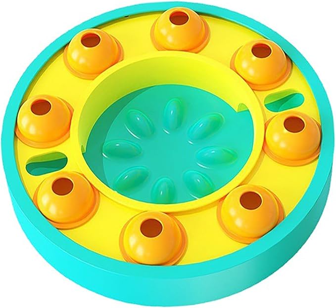 Dog Treat Puzzle Bowl Interactive Enhance Intelligence Plastic Slow Feeder Dog Treat Puzzle Game Toy for Dogs IQ Training