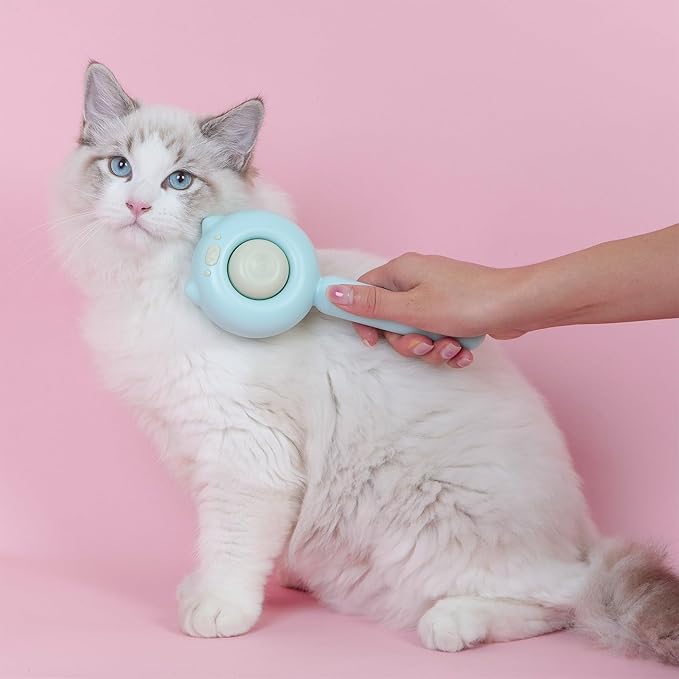 Cat Brush Dog brushes with Release Button for Shedding Grooming, suit for Long or Medium Haired Cats, Lightweight Skin Friendly Pet Brush Hair Removal Comb Brushes for Kitten