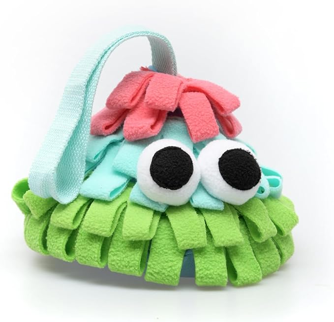Squeaky Dog Snuffle Food Toys, Hide and Seek Enrichment Puzzle Toys for Boredom, Slow Eating, Training Foraging Skills and Stress Relief, for Puppy Cats Rabbits