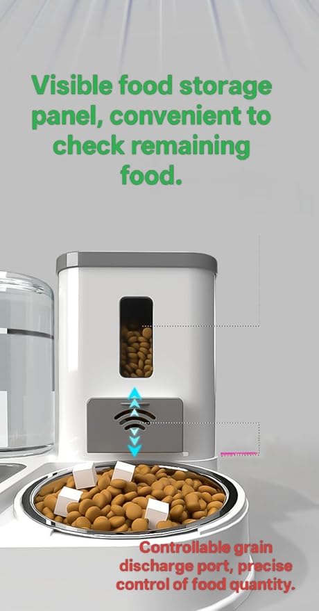 Green Living Pet Automatic Feeder,Water Feeder:Self-Balancing Environmental Feeder Solution
