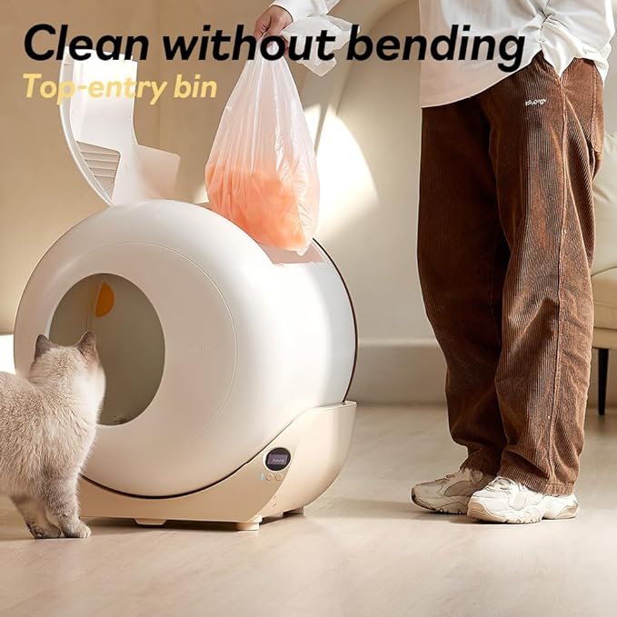 Furrytail Large Automatic Self Cleaning Litter Box – Less Daily Scooping for Busy & Multi-Cat Homes, Quiet Operation, Easy to Clean