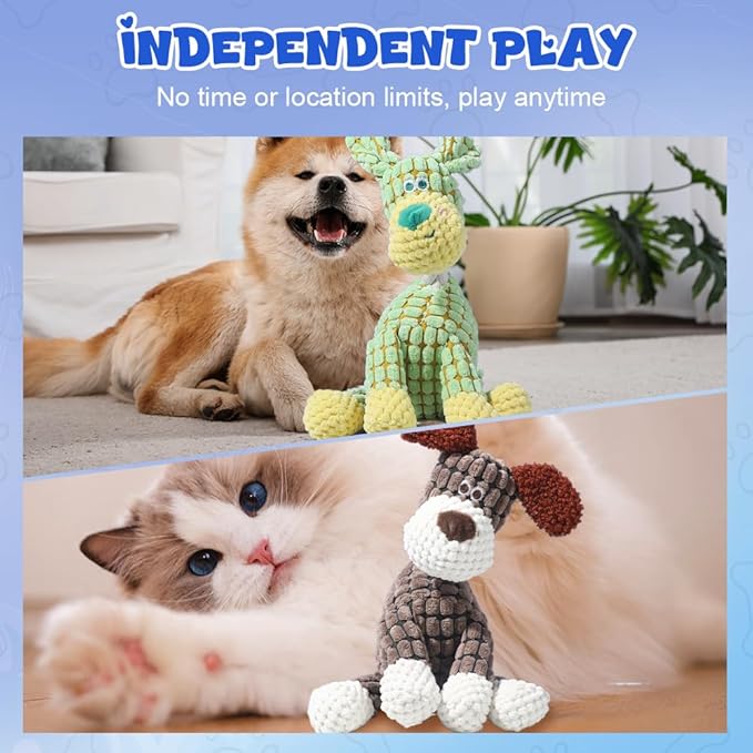 Indestructible Dog Toys,2026 New Durable Plush Dogs Toy for Aggressive Chewers,Squeaky Durable Chew Toy for Indoor Pups Teething, Stuffed Toys for Small Medium Large Dogs (Giraffe)