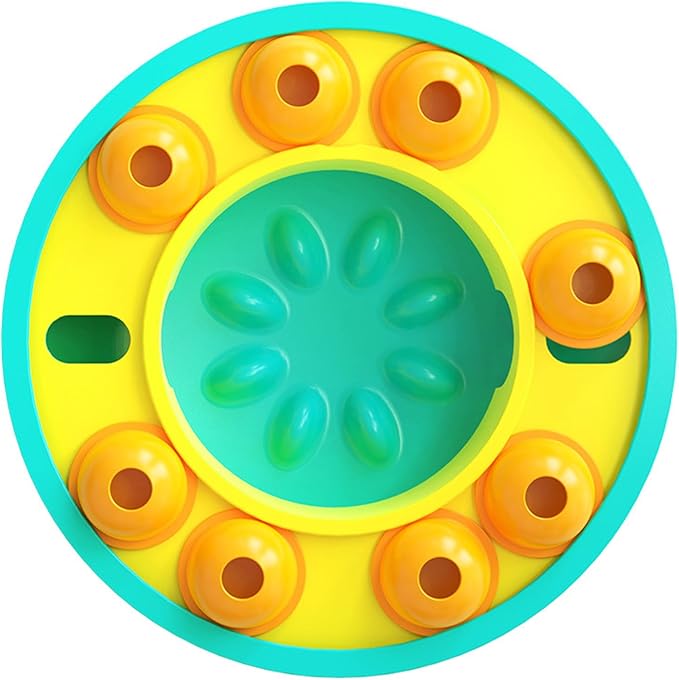Dog Treat Puzzle Bowl Interactive Enhance Intelligence Plastic Slow Feeder Dog Treat Puzzle Game Toy for Dogs IQ Training