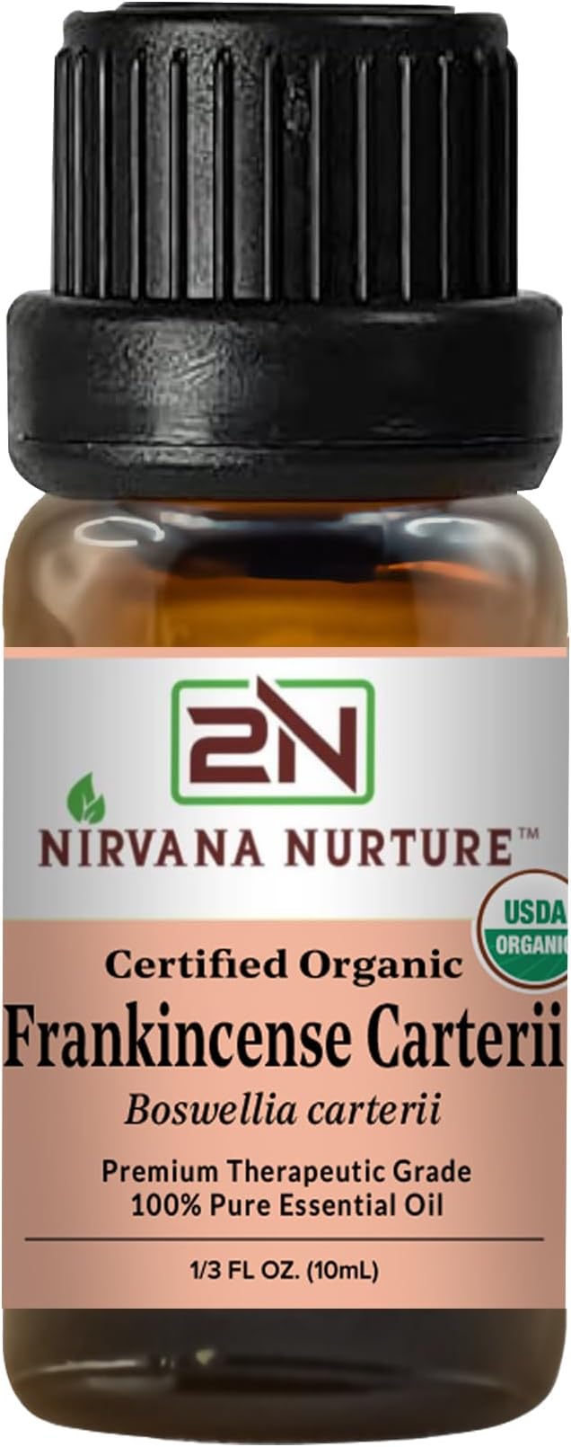 Nirvana Nurture Frankincense Carterii Essential Oil USDA Certified Organic, 100% Pure Natural Premium Grade, Undiluted