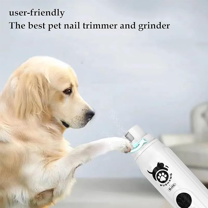 cat Nail Grinders & Clipper, Dog Grinder Clippers Trimmers, for Dogs Electric Best Indoor Cats Painless Claw Care Nails with Guard Light, Quiet Grooming led pet Cutter, Small Rechargeable