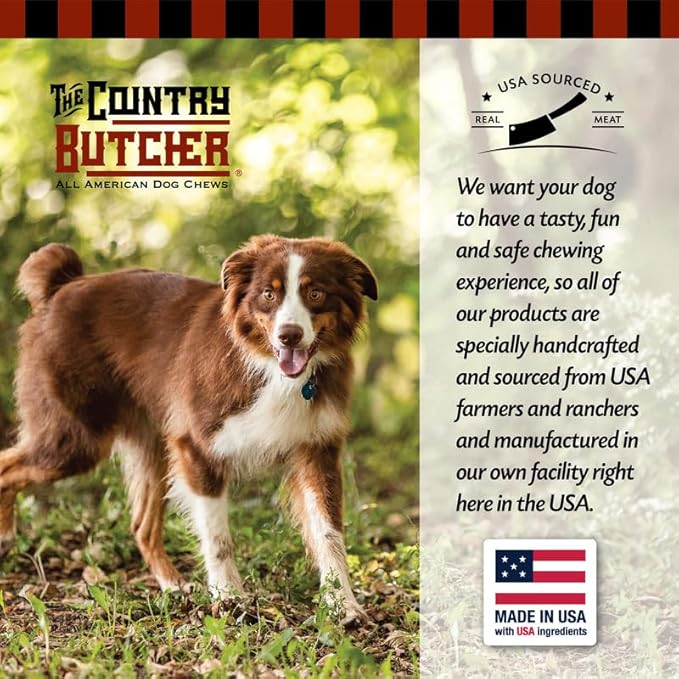 7" Beef Marrow Dog Bones for Aggressive Chewers, Large Breed Dog Treat, Natural, Tough, Chew Toy, Made in The USA, 3 Count