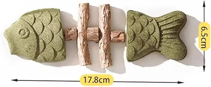 Purrident Natural Dental Chew Toy for Cats - Fishbone Shape with Catnip & Silvervine, Teeth Cleaning Stick for Interactive Play & Kitten Health Comes with 3 Cat Teething Sticks (B*3Pcs)