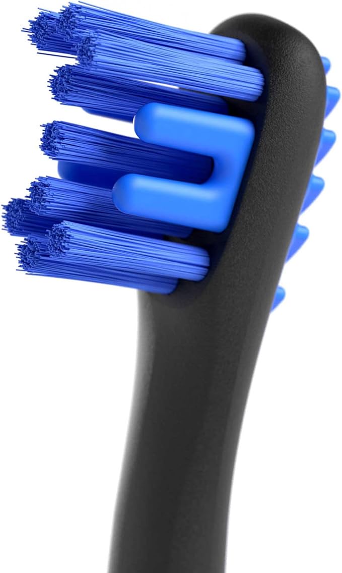 Brushmate Dual-Size Angled Soft Brush Heads Toothbrush for Pet Puppies, Dogs, and Cats - Ergonomic Handle, Long Neck, Special Rubber Stimulators - Dental Care Tool for Healthy Oral Hygiene
