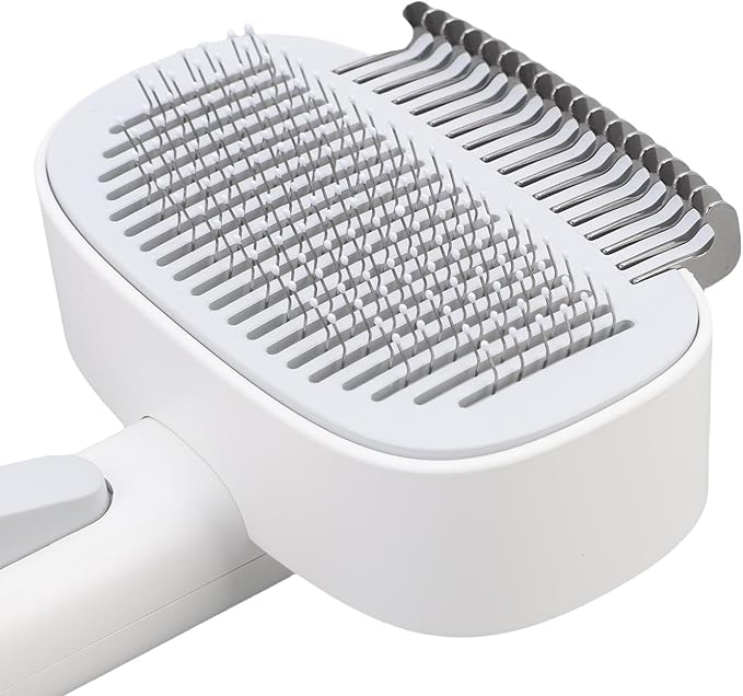 Tyenaza Cat Grooming Brush, Pets Skin Friendly Self Cleaning Slicker Massage Brushes for Shedding Dogs Cats Hair